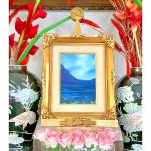 Painting Oil Art Ocean Sea Scenery Beautiful Small Art for Home Decor